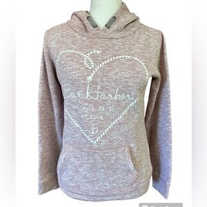 Vacationland Wear Graphic Hooded Sweatshirt Heathered Red w Kangaroo Pocket S